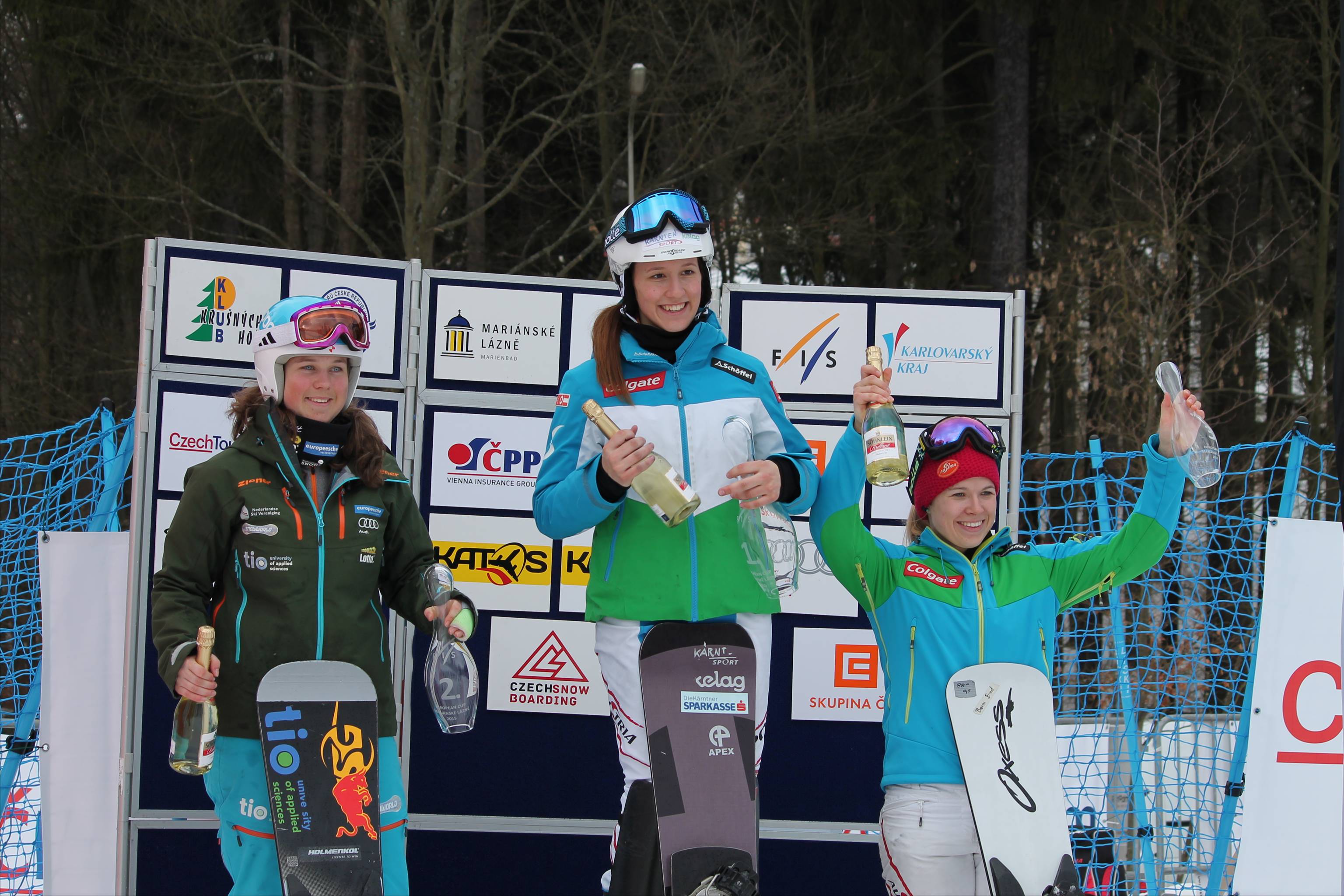 Evropský pohár ve snowboardingu v Mariánkách ovládl druhý den Rakousko-italský tandem   